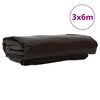 vidaXL Plane 650g / m&sup2; Braun 3 x 6 m Canvas mit PVC-Beschichtung