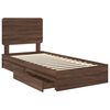 vidaXL Aufbewahrungsbett Braun Eichen-Optik 90 x 190 cm Holzwerkstoff