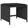 vidaXL 17-tlg. Garten-Essgruppe mit Kissen Schwarz Poly Rattan