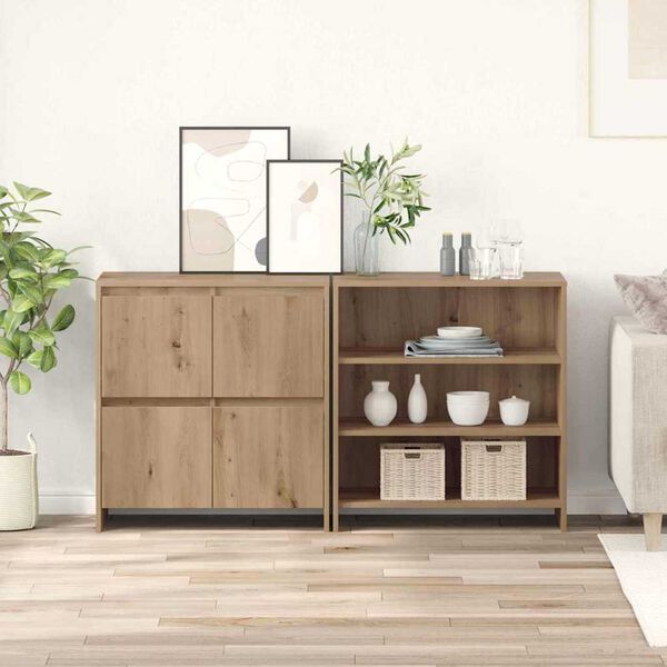 vidaXL Sideboard 2 pcs Artisan-Eiche 70 x 41 x 75 cm Holzwerkstoff