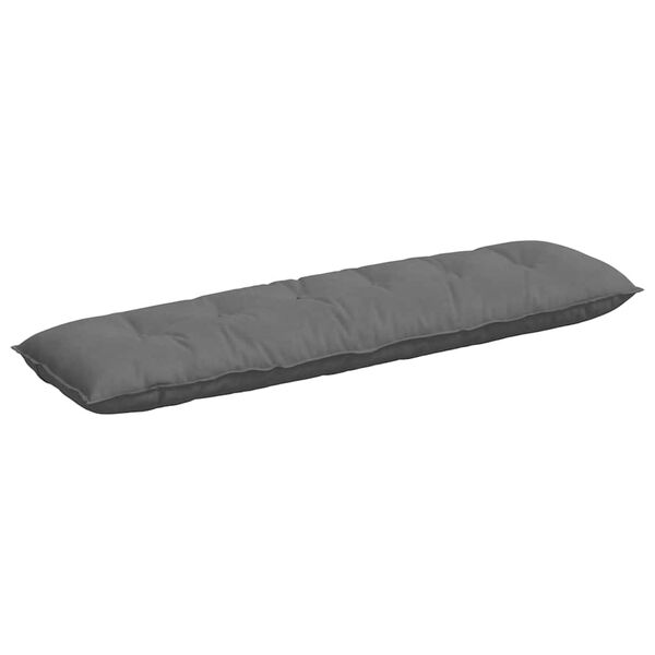vidaXL R&uuml;ckenkissen Dunkelgrau 180 x 50 cm Mikrofaserstoff
