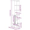 vidaXL Badezimmerschrank mit Regal Olden Braun 35 x 30 x 159 cm
