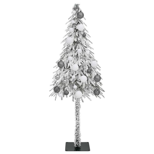 vidaXL Weihnachtsbaum mit 150 LEDs Wei&szlig; 150 cm PE und Stahl