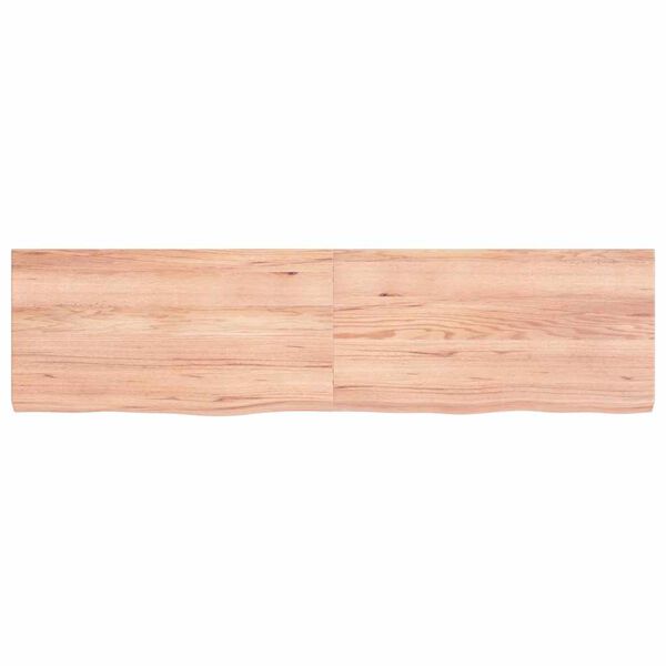 vidaXL Wandregal Hellbraun 120x30x(2-4) cm Massivholz Eiche Behandelt