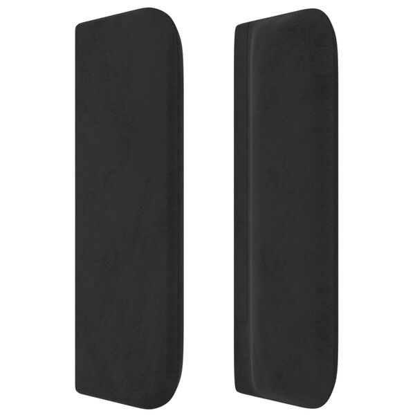 vidaXL Kopfteil mit Ohren Schwarz 183x16x78/88 cm Samt