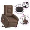 vidaXL Elektrischer Massagesessel mit Aufstehhilfe Braun Stoff