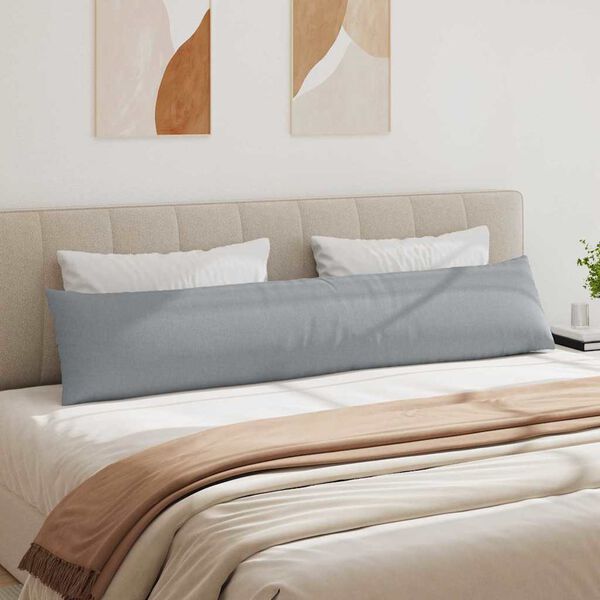 vidaXL Sofakissen 2 pcs Hellgrau 200 x 40 cm Stoff
