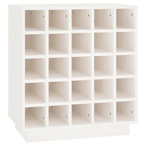 vidaXL Weinregal Wei&szlig; 55,5x34x61 cm Massivholz Kiefer