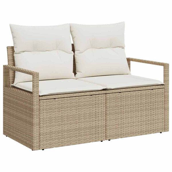 vidaXL Garten-Sofa-Set 8 pcs Beige und Weiß