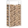 vidaXL Brennholzregal 80x28x154 cm Edelstahl