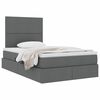 vidaXL Aufbewahrungsbett mit Matratze Dunkelgrau 120 x 190 cm Stoff