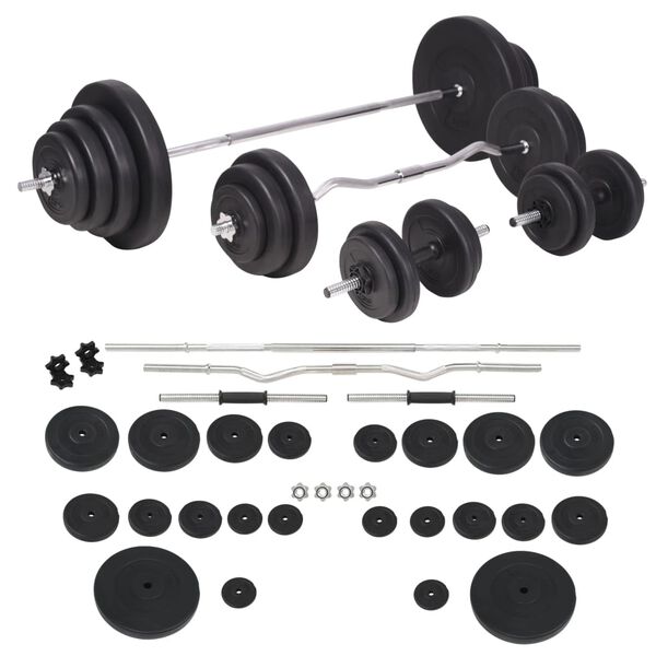 vidaXL Langhantel- und Kurzhantelset 120 kg