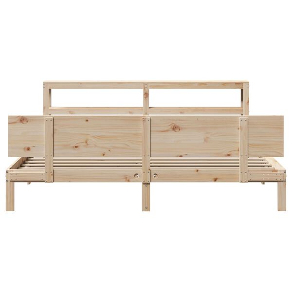 vidaXL Bettgestell mit Kopfteil ohne Matratze 180x200 cm