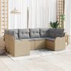 vidaXL Gartensofa-set Beige Poly-Rattan