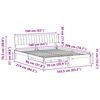 vidaXL Bettgestell Braun und Dunkelgrau 160 x 200 cm Massivholz Kiefer