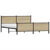 vidaXL Metallbett ohne Matratze Sonoma-Eiche 183x213 cm