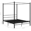 vidaXL Himmelbett Schwarz Metall 160x200 cm