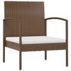 vidaXL 16-tlg. Garten-Lounge-Set mit Auflagen Poly Rattan Braun