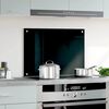 vidaXL K&uuml;chenr&uuml;ckwand Schwarz 70x50 cm Hartglas
