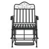vidaXL Schaukelstuhl 61 cm Schwarz Stahl