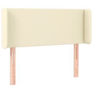 vidaXL Kopfteil mit Ohren Creme 83x16x78/88 cm Kunstleder