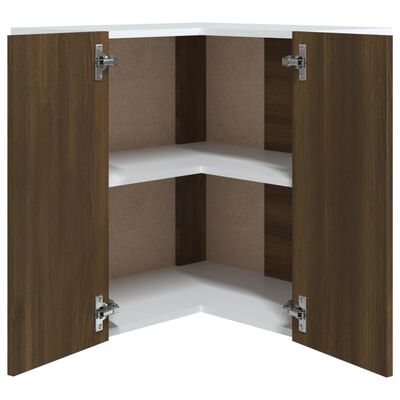 vidaXL Eck-Hängeschrank Braun Eichen-Optik 57x57x60 cm Holzwerkstoff