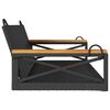 vidaXL H&auml;ngebank Schwarz 109x62x40 cm Poly Rattan