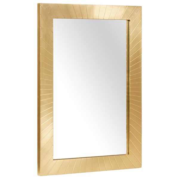 vidaXL Badezimmerschrank-Set 3 pcs Schwarz und Gold Massivholz Mango