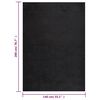 vidaXL Teppich Shaggy Hochflor Schwarz 140x200 cm