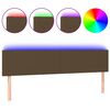 vidaXL LED Kopfteil Dunkelbraun 200x5x78/88 cm Stoff