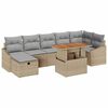 vidaXL Garten-Sofa-Set 8 stk. Beige Poly-Rattan