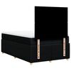 vidaXL Boxspringbett mit Matratze Schwarz 120x190 cm Stoff