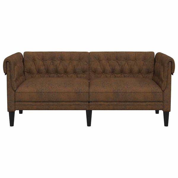 vidaXL Sofa Braun 182,5 x 74,5 x 74,5 cm Polyester