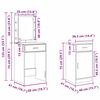 vidaXL Schminktisch mit Speicher Braun 50 x 41 x 135 cm Holzwerkstoff