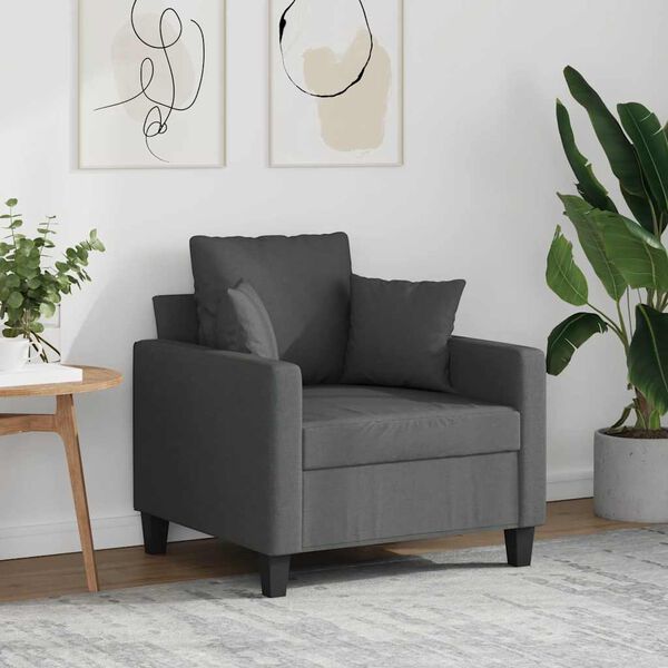 vidaXL Sessel Dunkelgrau 60 cm Stoff