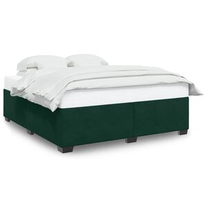 vidaXL Bettgestell ohne Matratze Dunkelgr&uuml;n 180x200 cm Samt