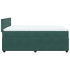 vidaXL Boxspringbett mit Matratze Dunkelgr&uuml;n 140x190 cm Samt