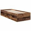 vidaXL Bettrahmen mit Kopfteil Altholz 75 x 190 cm Holzwerkstoff