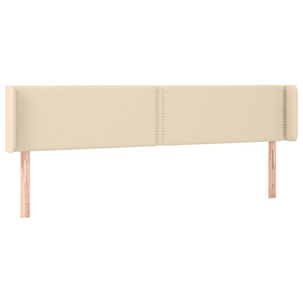 vidaXL LED Kopfteil Creme 163x16x78/88 cm Stoff