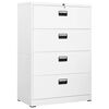vidaXL Aktenschrank Wei&szlig; 90x46x134 cm Stahl