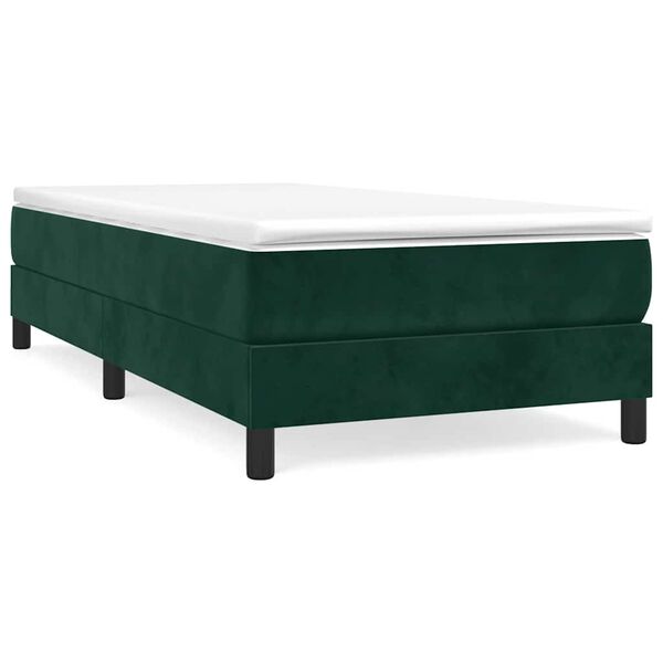 vidaXL Boxspringbettgestell Dunkelgr&uuml;n 90x190 cm Samt