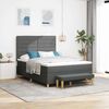 vidaXL Boxspringbett mit Matratze Dunkelgrau 160 x 200 cm Stoff