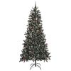 vidaXL K&uuml;nstlicher Weihnachtsbaum Gr&uuml;n 240 cm PVC, Plastik und Stahl