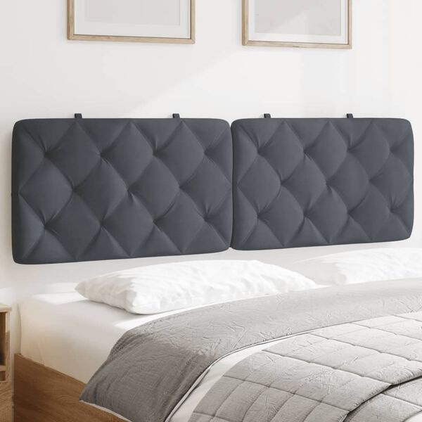 vidaXL Kopfteil-Kissen Dunkelgrau 152 cm Samt