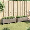 vidaXL Pflanzk&uuml;bel mit Rollen 2 Stk. Grau 107x32x38 cm Poly Rattan
