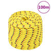 vidaXL Bootsseil Gelb 14 mm 100 m Polypropylen