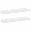 vidaXL Wandregale 2 Stk. Hochglanz-Wei&szlig; 40x9x3 cm