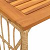 vidaXL Tisch f&uuml;r Outdoor Natur 80 x 40 x 40 cm Stahl und Poly Rattan