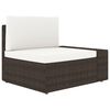 vidaXL 14-tlg. Garten-Lounge-Set mit Kissen Braun Poly Rattan
