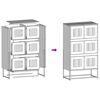 vidaXL Highboard Wei&szlig; 68x39x123 cm Stahl